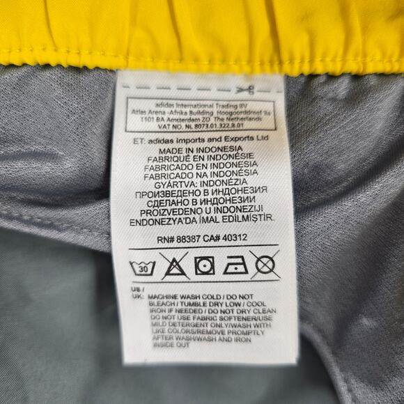 Adidas Gray Yellow Running Athletic Active Climalite Pants Shorts Small - Picture 5 of 5